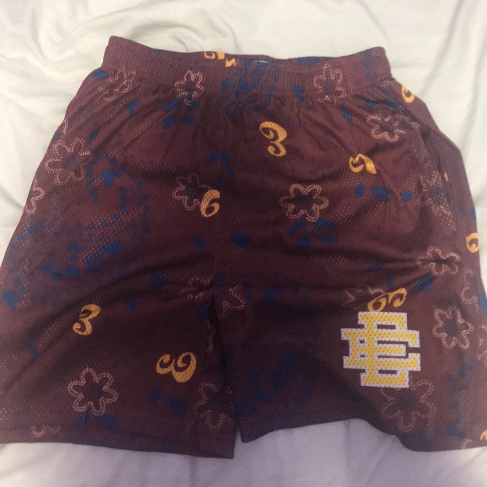 Eric Emanuel Red and Yellow Shorts